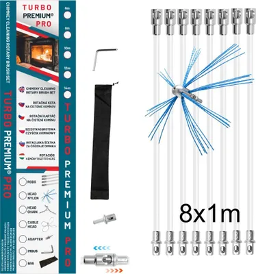 Immagine prodotto di Spazzola rotante per camini TURBO Premium® PRO - 8 m