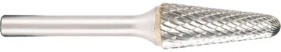 Produktbild von Projahn Hartmetallfräser, Form L Rundkegel 14°, konisch d1 12.7 mm, Schaftd. 6.0 mm Kreuzverzahnung