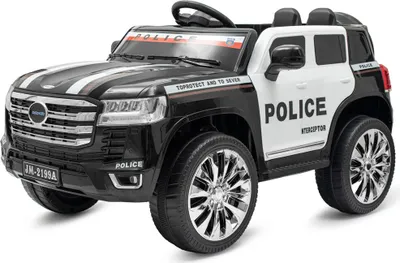 Image de Voiture électrique Baby Mix Police 4x4 noir