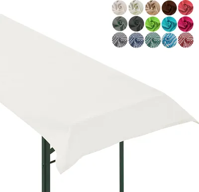 Produktbild von heimtexland ® Tischdecke Bierzeltgarnitur Biertischdecke Garten Tischdeko Party Event Dekoration Typ861 Weiß 90x240 cm