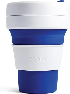 Obrázok produktu pre Stojo Pocket Cup – Skladací silikónový pohár – Modrá – 355 ml / 12 oz