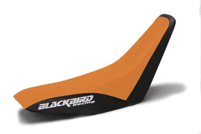 Image de Housse de siège KTM 4T, modèles 1996-1999, noire et orange, style motocross Blackbird