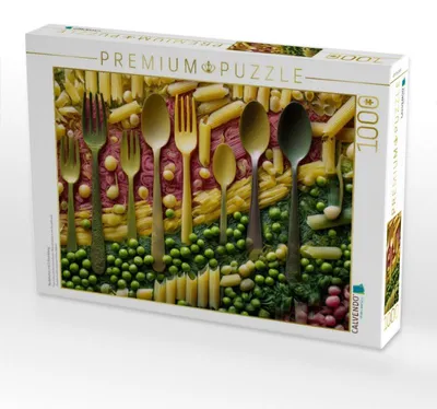 Produktbild von CALVENDO Puzzle Nudelnoten mit Erbsenklang | 1000 Teile Lege-Größe 64x48cm Foto-Puzzle für glückliche Stunden