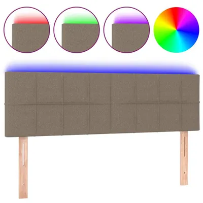Produktbild von vidaXL LED Kopfteil Taupe 144x5x78/88 cm Stoff