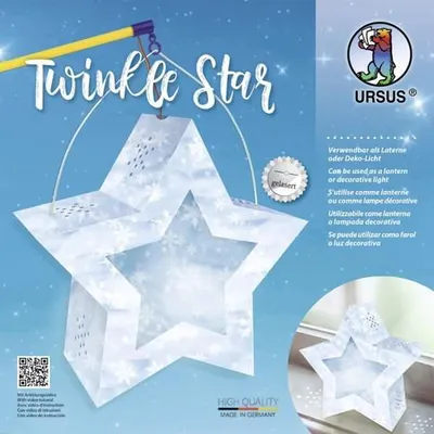 Produktbild von Laternen-Bastelset Twinkle Star 300g/qm 19,3x18,3x8cm Schnee