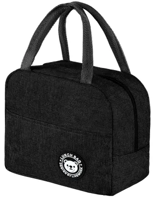 Kühltasche 6 l, isoliert, wasserdicht, für Lunch & Picknick, Schwarz
