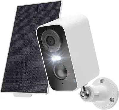 Image de 2K caméra de surveillance extérieure batterie solaire 5200mAh batterie caméra de surveillance extérieure WLAN PIR détection de personnes 10M vision nocturne