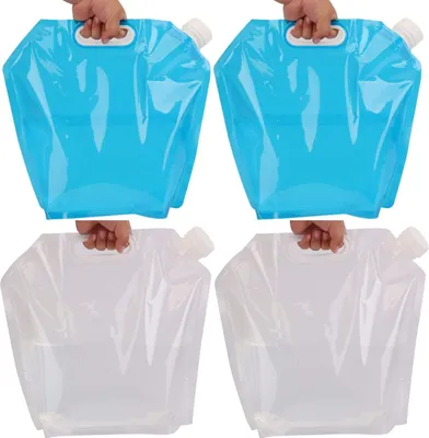 Produktbild von 4 Pack Wasserbehälter 5 Liter Faltbar Camping Wasserkanister Wasserbehälter BBQ Behälter Picknick