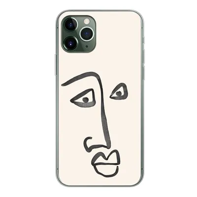 Produktbild von MuchoWow® Handyhülle Schutzhülle Hülle für iPhone 11 Pro Gesicht - Augen - Strichzeichnung Silikon Softcase Handy Hülle - Handy