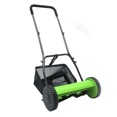 Produktbild von Spindelmäher Rasenmäher mit 40 cm Schnittbreite, Fangkorb, 4-stufige Schnitthöheneinstellung Handrasenmäher manuell leise