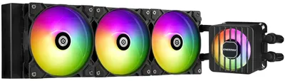Produktbild von Enermax LIQMAXFLO ELC-LMF360T-ARGB - Prozessor-Flüssigkeitskühlsystem - 38 mm dicker Kühler - Kühlergröße: 360 mm - (für: LGA1851, LGA1700, LGA1200, LGA115x Socket, LGA2066, LGA2011, LGA2011-3 (Square ILM), LGA1366, AM4, AM5) - Kupfer