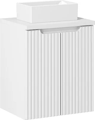 Produktbild von Waschtisch 50cm mit Keramikwaschbecken, weiß, NEWPORT-56-WHITE