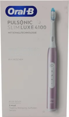 Produktbild von Oral-B Pulsonic Slim Luxe 4100, Erwachsener, Schallzahnbürste, Tägliche Pflege, Sensibel, Whitening, 62000 Bewegungen pro Minute, Roségold, 2 min