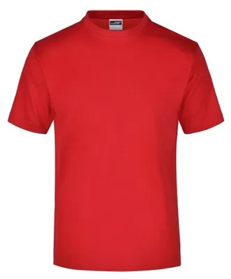 Imagen del producto de Camiseta "Medium" de cuello redondo, uni, para hombre/mujer, marca James and Nicholson, modelo LT2519 (Talla L), color rojo tomate
