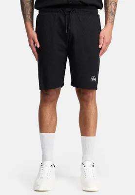 Produktbild von Herren Shorts James Schwarz Größe M mit Schachbrettmuster, Eingriffstaschen und Kordelzug