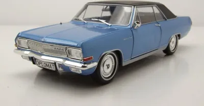 Produktbild von Whitebox 124137 Opel Diplomat A V8 Coupe 1965 blau metallic schwarz 1:24