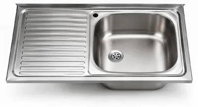 Immagine prodotto di Lavello appoggio SA9050 1 vasca con gocciolatoio sinistro 90x50 cm. inox