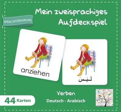 Produktbild von Mein zweisprachiges Aufdeckspiel, Verben Deutsch-Arabisch (Kinderspiel)