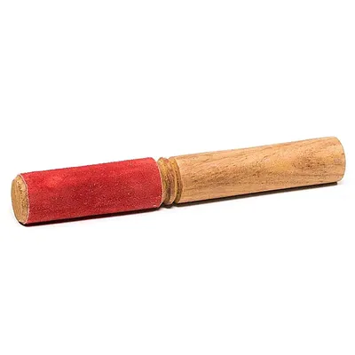 Produktbild von Klangschalen-Reibstab mit Wildlederrot – ±90 g; ±19x3cm
