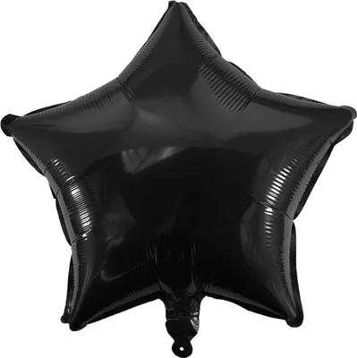 Produktbild von Oblique Unique Folien Luftballon Stern Form Kinder Geburtstag Jubiläum Silvester Party - schwarz