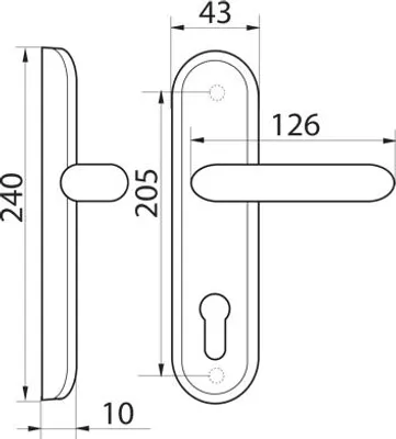 Zdjęcie produktu dla Klamka drzwiowa B-Harko Larix 72WB patyna
