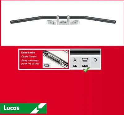 Obrázek produktu pro Stahllenker Dragbar Long, Stahl, schwarz