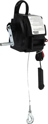 Image de Treuil électrique, matériaux durables, moteur puissant, noir