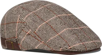 Produktbild von Schiebermütze Flat Cap für Herren Damen, Gatsby Newsboy Cap, Frühling Herbst Winter, 55-59cm Braun