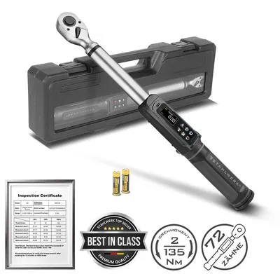 Produktbild von STAHLWERK Digitaler Drehmomentschlüssel 5-340 Nm 1/2" Eichzertifikat LED-Anzeige