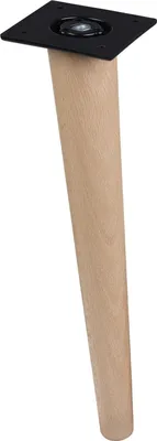 Produktbild von WALTECO Möbelfuß Nordisch, Höhe 310 mm, konisch/abgewinkelt, Buche lackiert