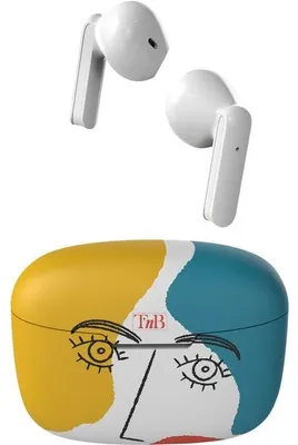 Immagine prodotto di Auricolari wireless T'nb Esclusivo ART 3 Custodia di ricarica inclusa Bluetooth 12 ore di autonomia della batteria Comandi touch Bianco