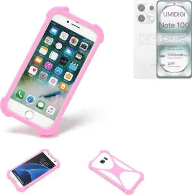 Produktbild von K-S-Trade Handy Hülle kompatibel mit UMIDIGI Note 100 5G Schutz Hülle Bumper Silikon Schutz Hülle Cover Case Silikoncase Silikonbumper TPU Softcase