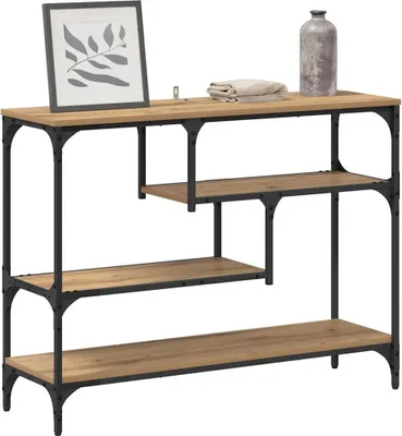 Produktbild von "Winterschlussverkauf "Konsolentisch/Beistelltisch Moderner design - Sofatisch für Wohnzimmer - Artisan-Eiche 100x30x75 cm Holzwerkstoff NeuMöbel 5530329