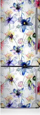Produktbild von Aufkleber Kühlschrankmagnete Dekoration Kühlschrankfolie 60x205 cm - Feldblumen.