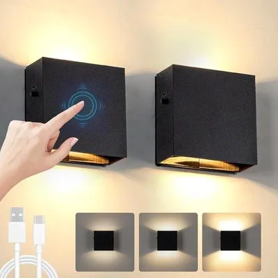 Zdjęcie produktu dla Lampa ścienna LED z akumulatorem – do wnętrz – salon – sypialnia – bezprzewodowa – oświetlenie schodów – pilot zdalnego sterowania
