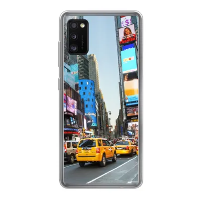 Produktbild von MuchoWow® Handyhülle Schutzhülle Hülle für Samsung Galaxy A41 New York - Taxi - Gelb Silikon Softcase Handy Hülle - Mobiltelefon