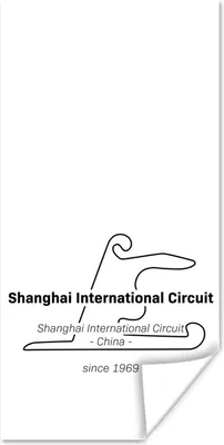 Produktbild von MuchoWow® Poster Formel 1 - Shanghai - Rennstrecke 20x40 cm - Plakat - Foto