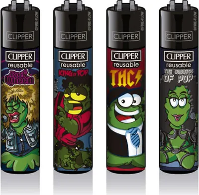 Produktbild von 4 Clipper Reibradfeuerzeuge Great Music
