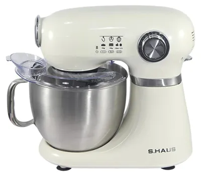 Standmixer 1000W 12 Stufen 5L Edelstahl Crèmefarben
