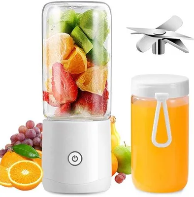 Obrázek produktu pro Ruční mixér Mini-Blender se 6 noži, dobíjecí přes USB, nádoba o objemu 380 ml