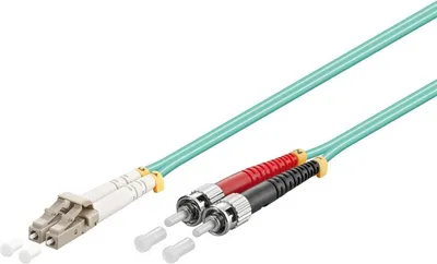 Produktbild von Glasfaserkabel LC-ST OM3 Duplex Patchkabel – 2 Meter