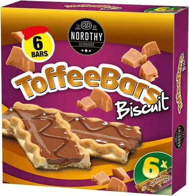 Produktbild von Nordthy ToffeeBars Biscuit 6x25g