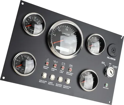 Obrázok produktu pre 5 meracích prístrojov 12 V 7 farieb Hladina oleja Teplota vody Tlak oleja Napätie Displej pre námornú loď
