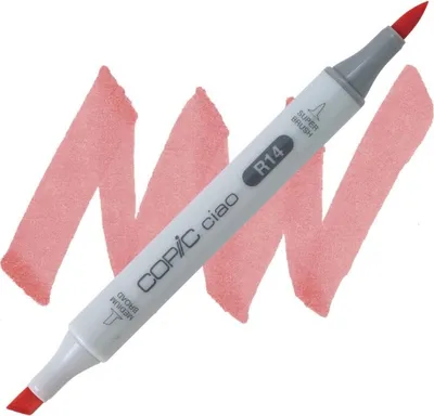 Immagine prodotto di COPIC Ciao pennello e scalpello bifacciale, R14 rouge chiaro