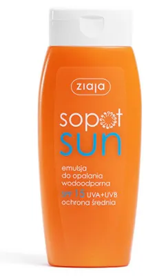 Zdjęcie produktu dla Ziaja Sopot Sun Emulsja do opalania wodoodporna SPF15, 150 ml