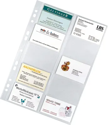 Produktbild von Veloflex Visitenkartenhülle 5341000 DIN A4 PP tr 10 St./Pack.