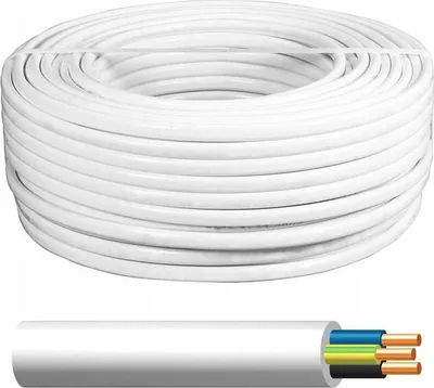 Image de Câble électrique rond YDY 3x2,5 750V 1m blanc