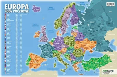 Produktbild von Schreibtischunterlage Europa Postleitzahlen