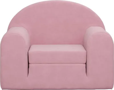 Produktbild von Langlebige Schlafsofa für Kinder Rosa Weich Plüsch - Möbel743842 - Kindersofas