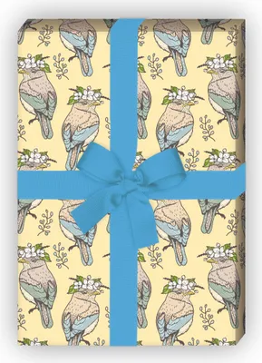 Produktbild von Niedliches Hochzeits Geschenkpapier mit Vogel Hochzeit - G11850, 32 x 48cm